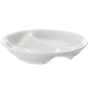 Maxwell and Williams White Basics Round Divided Sauce 10cm|