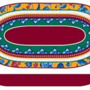 Maxwell and Williams Rhapsody Oblong Platter 45x33cm Red Gift Boxed|