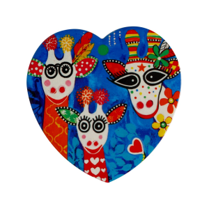 Maxwell and Williams Love Hearts Ceramic Heart Coaster 10cm Mr Gee Family|