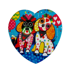 Maxwell and Williams Love Hearts Ceramic Heart Coaster 10cm Oodles of Love|