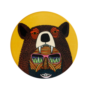 Maxwell and Williams Mulga the Artist Ceramic Round Coaster 10.5cm Bear Man|