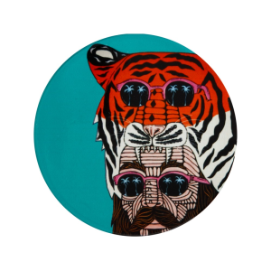 Maxwell and Williams Mulga the Artist Ceramic Round Coaster 10.5cm Tiger Man|