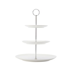 Maxwell and Williams White Basics Diamonds 3-Tier Cake Stand Gift Boxed|