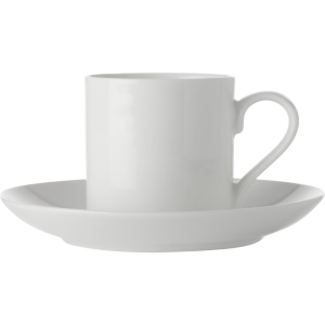 Maxwell and Williams White Basics Straight Demi Cup & Saucer 100ML|