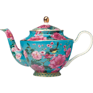Maxwell and Williams Teas & C's Silk Road Teapot with Infuser 1L Aqua Gift Boxed|