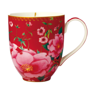 Maxwell and Williams Teas & C's Silk Road Coupe Mug 440ML Cherry Red Gift Boxed|
