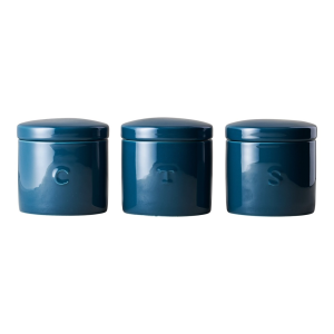 Maxwell and Williams Epicurious Canister 600ML Set of 3 Teal Gift Boxed|