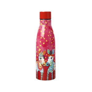 Maxwell and Williams Love Hearts Double Wall Insulated Bottle 500ML Zig Zag Zebras|