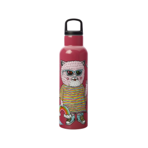 Maxwell and Williams Mulga the Artist Double Wall Insulated Bottle 600ML Cat|